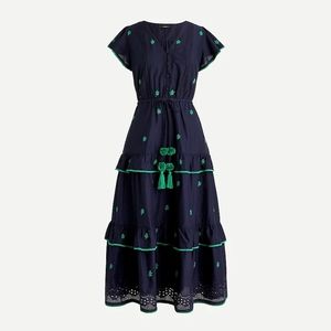 🍊 J. Crew Midi Dress in Cotton Voile